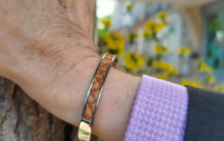 Bracelet homme en cuir de saumon Bracelet homme en cuir de saumon