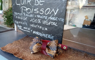 Nœud pape python en cuir de saumon Nœud pape python en cuir de saumon